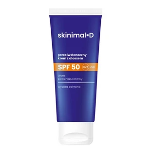 Skinimal D, protector solar con aloe vera SPF50, 50 ml