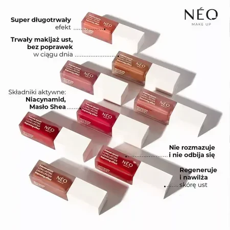 Neo Make Up, Langhoudende vloeibare lipstick, 06 Infinite Flame, 5 ml