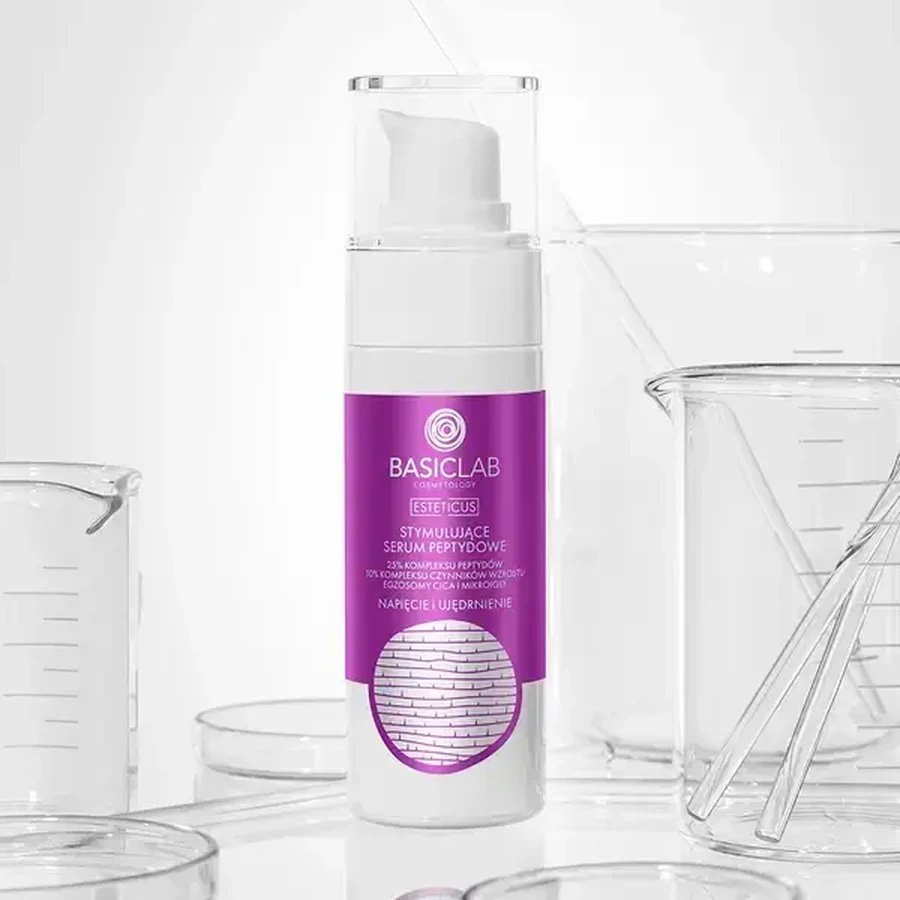 BasicLab Esteticus, sérum stimulant aux peptides pour la tension nocturne et le raffermissement, 30 ml