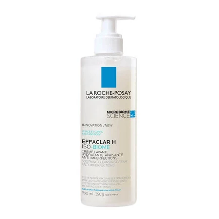 Set La Roche-Posay Effaclar H ISO-Biome, crema idratante per il viso, 40 ml + crema detergente lenitiva, 390 ml