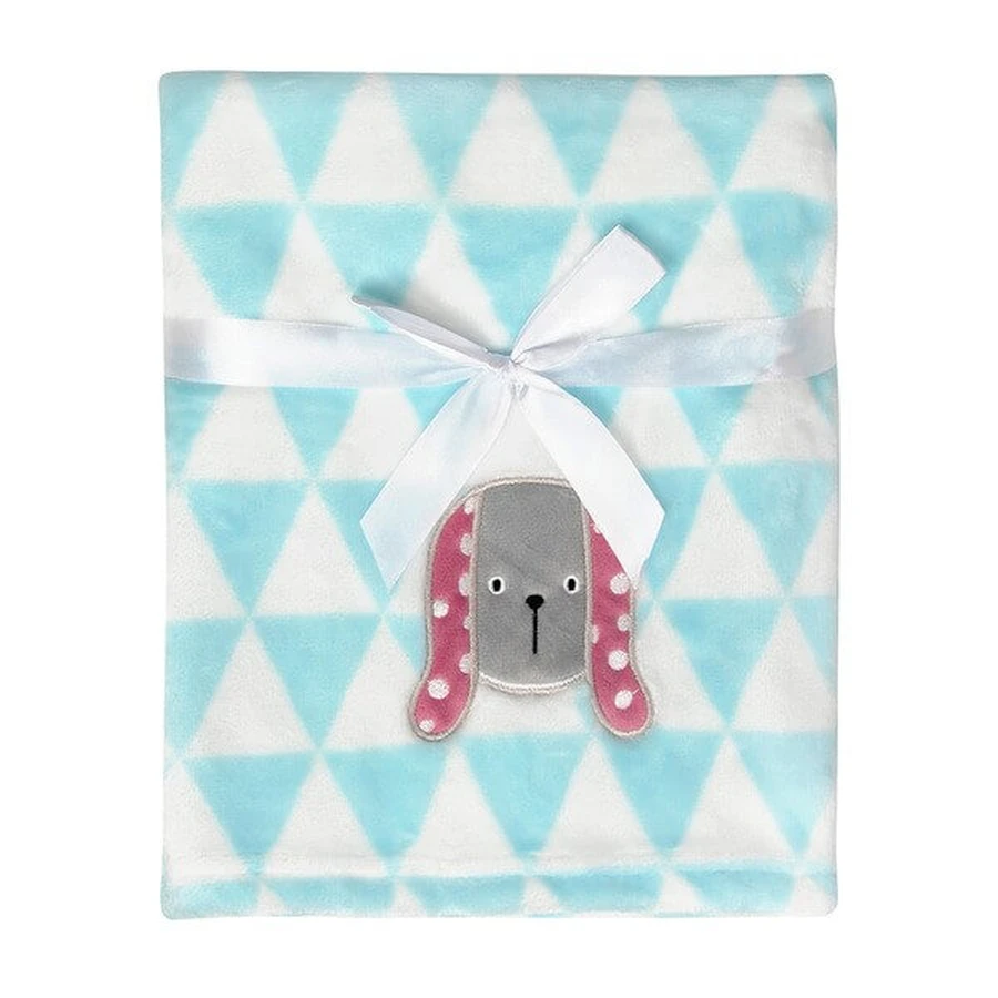 Babymatex, RICCO blanket with embroidery 75x100 cm, dog triangles, 1 pc.