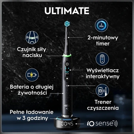 Oral-B iO 10, periuță de dinți electrică, Cosmic Black, 1 buc.