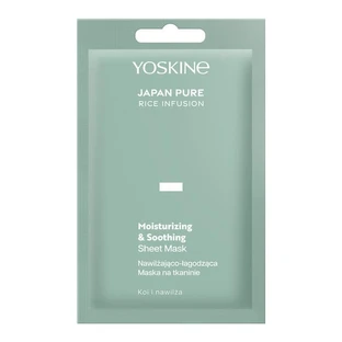Yoskine Japan Pure Rice Infusion, mascarilla de tejido hidratante y calmante, 1 ud.