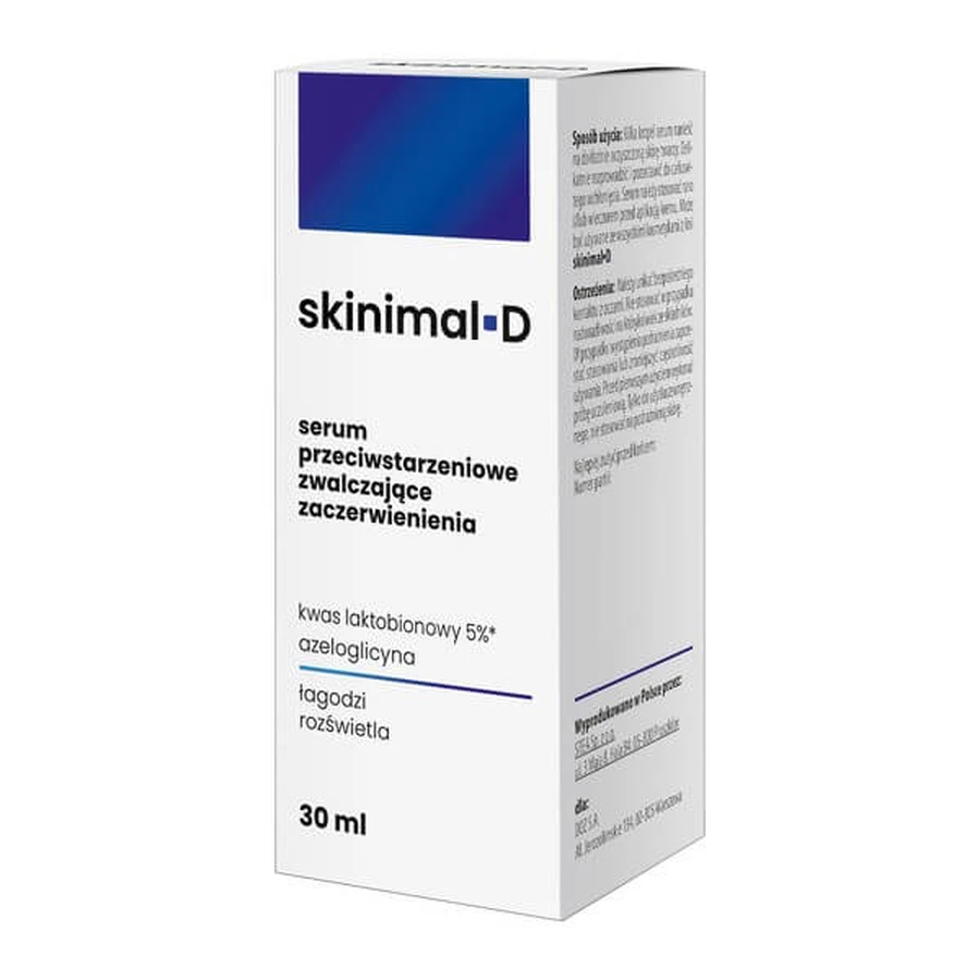 Skinimal D, sérum anti-âge contre les rougeurs, 30 ml