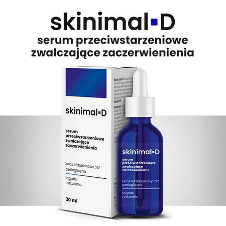 Skinimal D, sérum anti-âge contre les rougeurs, 30 ml