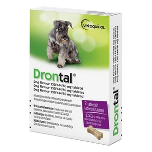 Drontal Dog Flavour 150/144/50 mg, tablets, 2 pcs.