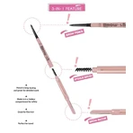 J.Cat Beauty Brow-LA Crayon à sourcils 3-en-1 pour cartographier et modeler les sourcils, Crayon 3-en-1 pour styliser les sourcils, 104 Rich Brown, 0.08 g