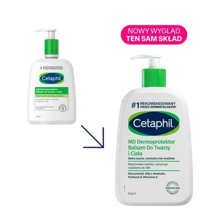 Cetaphil MD Dermoprotektor, balsam nawilżający do twarzy i ciała, 473 ml: ceny i cechy
