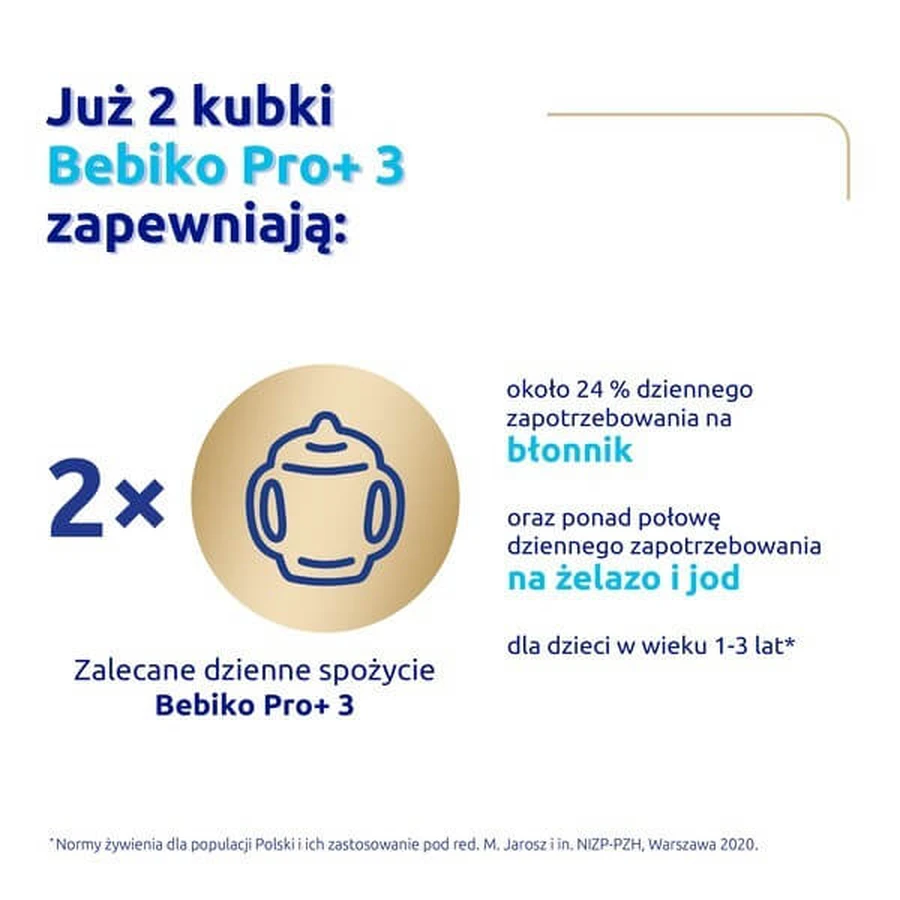 Set van 2x Bebiko PRO+ 3, een voedzame melkvoeding voor baby's vanaf 1 jaar, 700 g