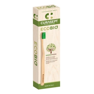 Curasept Ecobio, Zahnbürste, weich, aus Holz, 1 Stk.