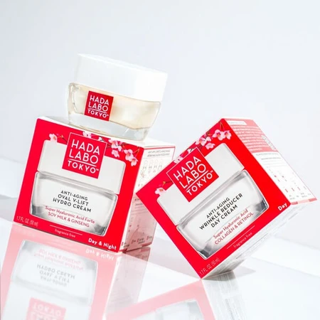 Hada Labo Tokyo Red V-Lifting gezichtsovaal, anti-rimpel dag- en nachtcrème, 50 ml.