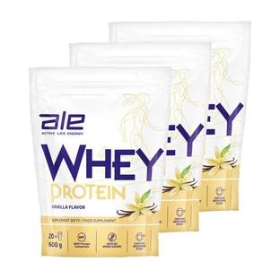 Lote de 3x ALE Whey Protein Sabor Vainilla