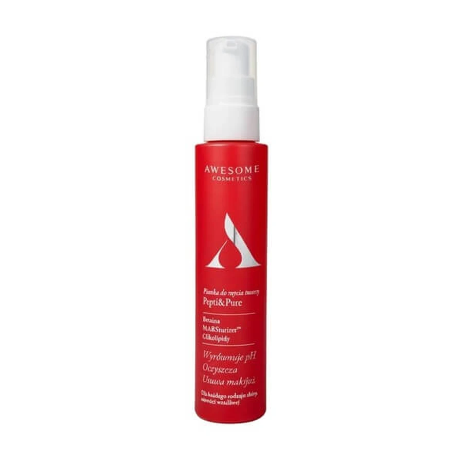 Awesome Cosmetics Pepti &amp; Pure, schiuma detergente per il viso, 100 ml