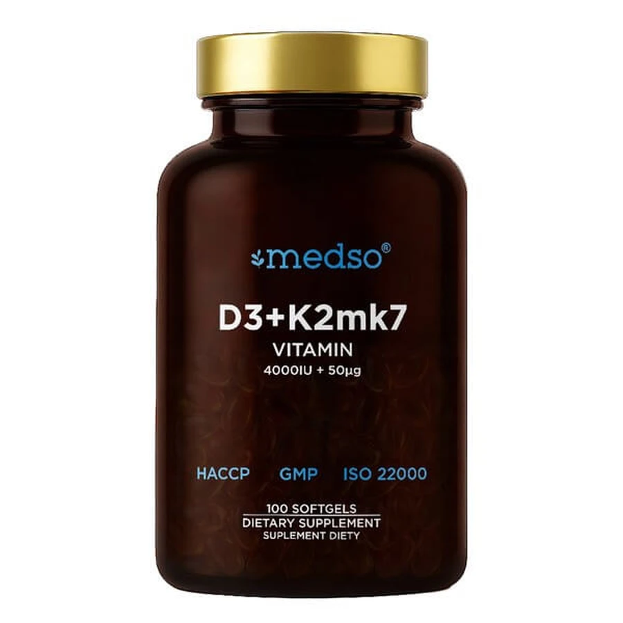 Medso D3 + K2 MK7, soft capsules, 100 pcs.