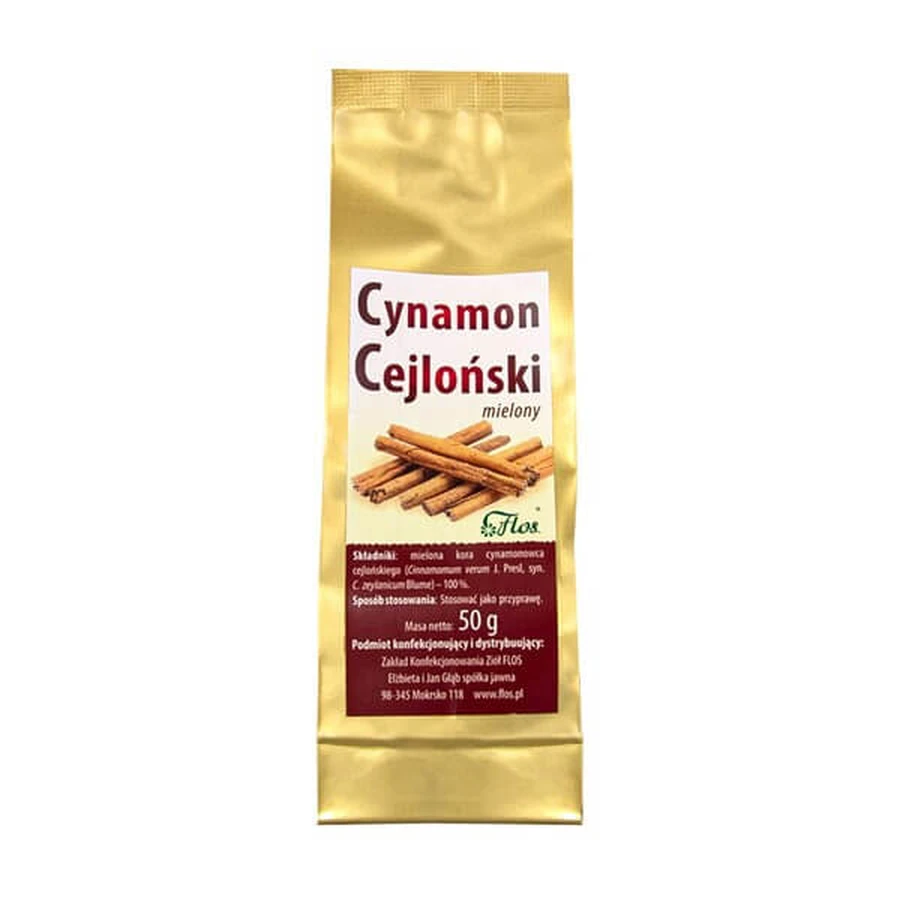 Flos, Ceylon kaneel, gemalen, 50 g