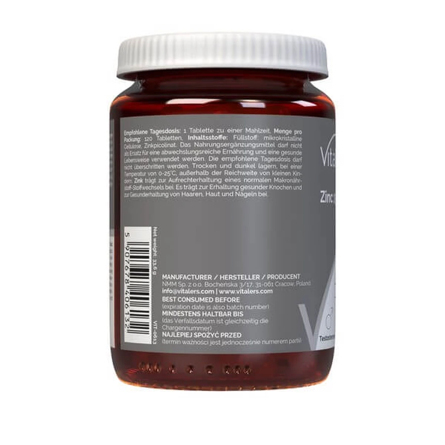 Vitaler's Zink 15 mg, tabletten, 120 st.