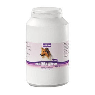 Mikita Fosfato cálcico Vit. A + D3, complemento alimenticio mineral para perros, gránulos, 500 g