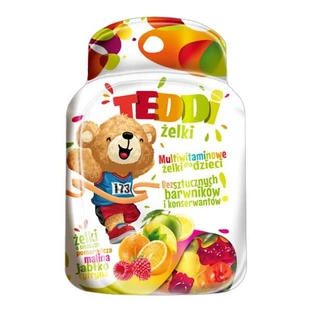 Medifar Teddi, żelki multiwitaminowe, smak wieloowocowy, 60 szt.