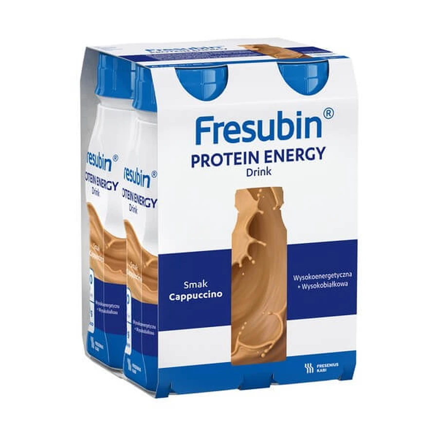 Fresubin Protein Energy Drink, cappuccino flavored liquid, 8 x 200 ml