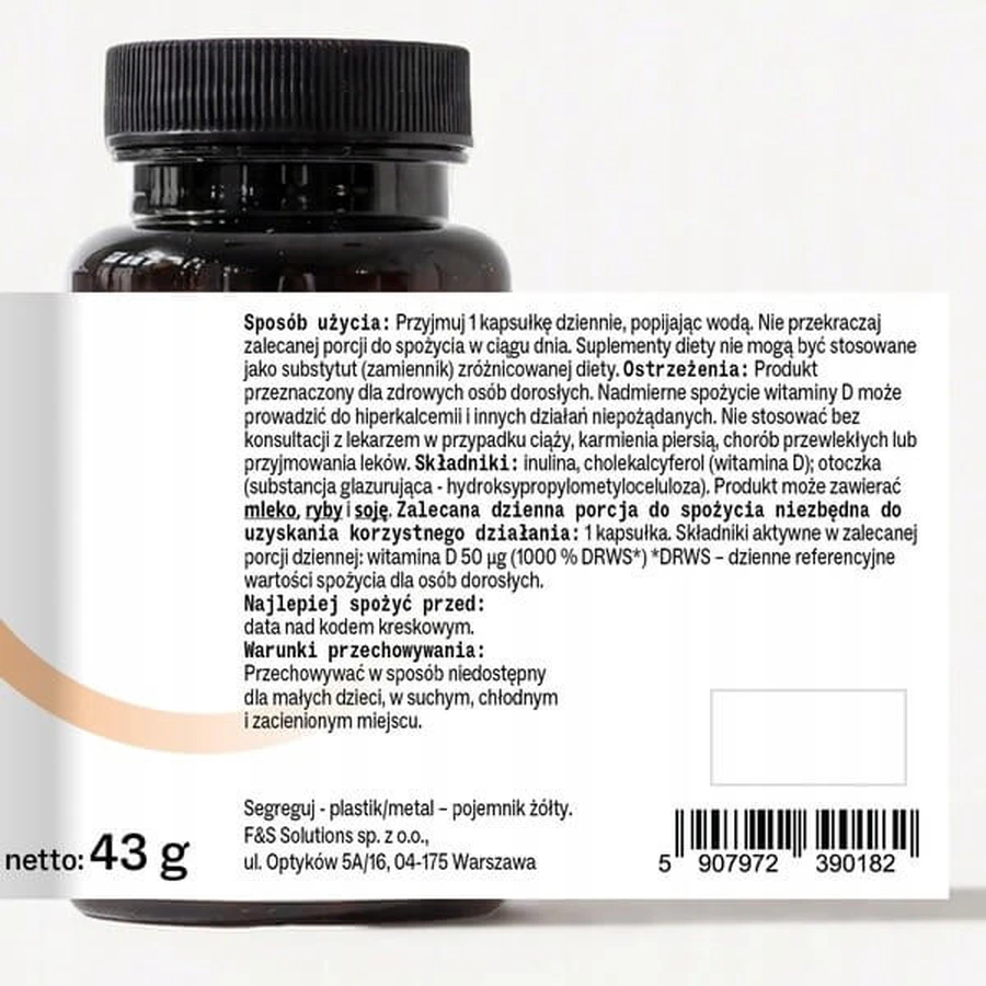 Sundose Vitamina D3 2000 UI, capsule rigide, 120 pezzi.