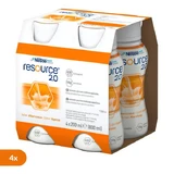 Set of 4 x Resource 2.0, apricot flavored liquid, 4 x 200 ml