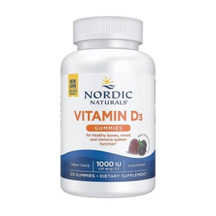 Nordic Naturals Vitamin D3 Gummies 1000 IU, gominolas, sabor mora, 120 uds.