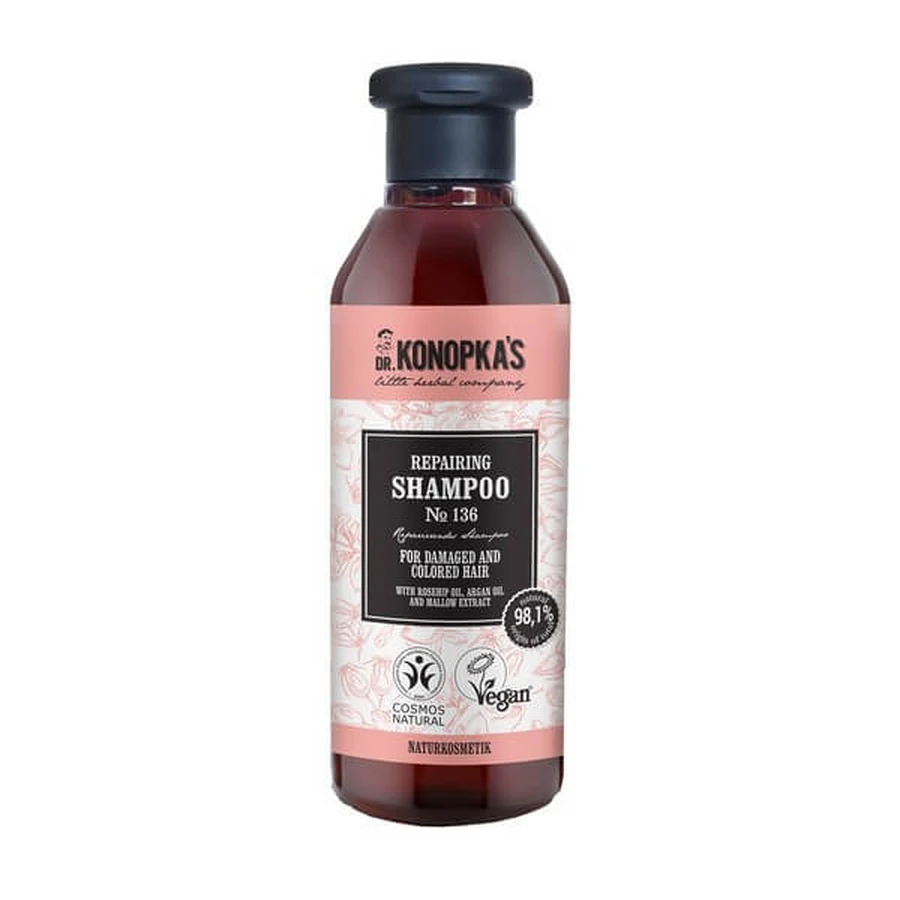 Dr.Konopka's Nº136, regenererende shampoo voor gekleurd haar, 280 ml
