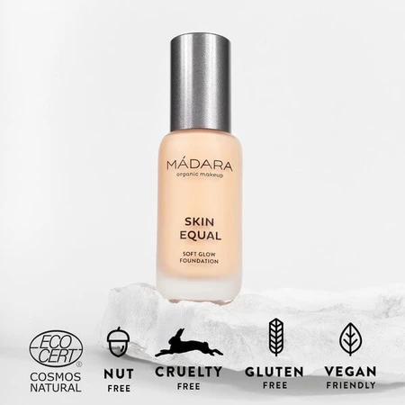 Madara Skin Equal, Soft Glow Foundation SPF15, Grundierung, Elfenbein 20, 30 ml.