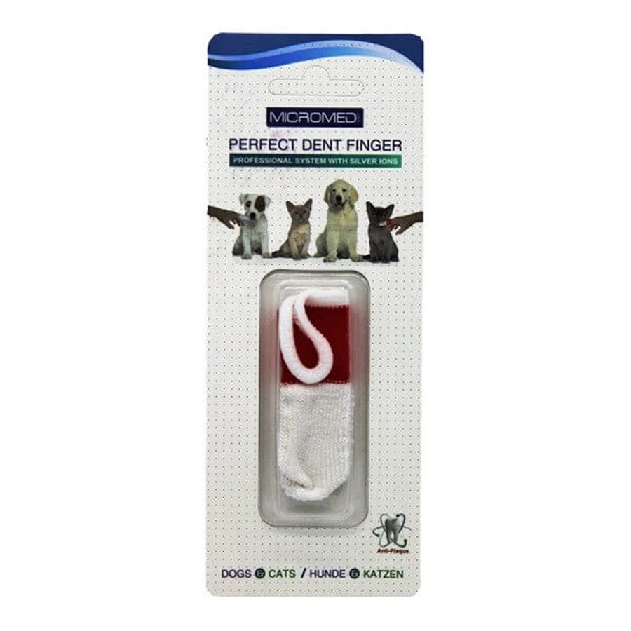 Micromed Perfect Dent Finger, curăță dinți pentru pisici, blister, 1 buc.