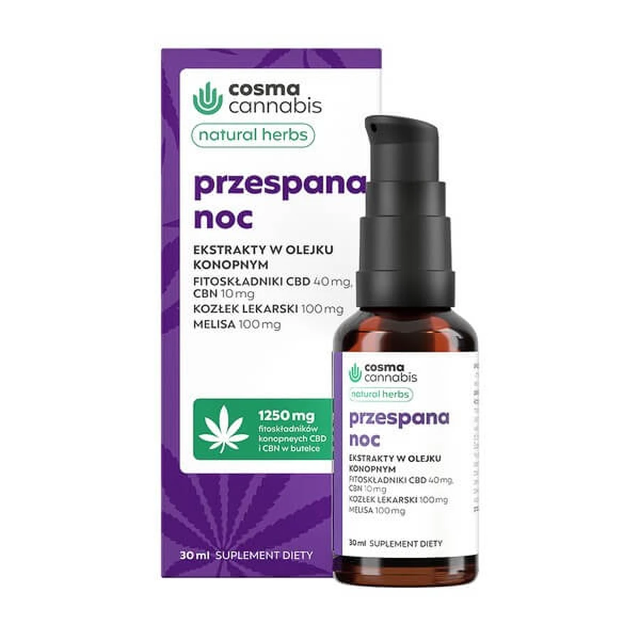 Cosma Cannabis Natural Herbs Sleepy Night, drops, 30 ml