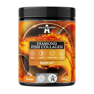 Apollo's Hegemony Diamond Fish Collagen, poudre, saveur orange, 300 g