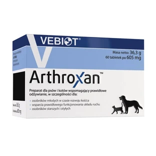 Vebiot Arthroxan, suport pentru funcția articulațiilor pentru câini și pisici, comprimate, 60 buc.