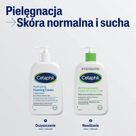 Cetaphil Hydrating Foaming Cream Cleanser, espuma limpiadora facial en crema, 236 ml