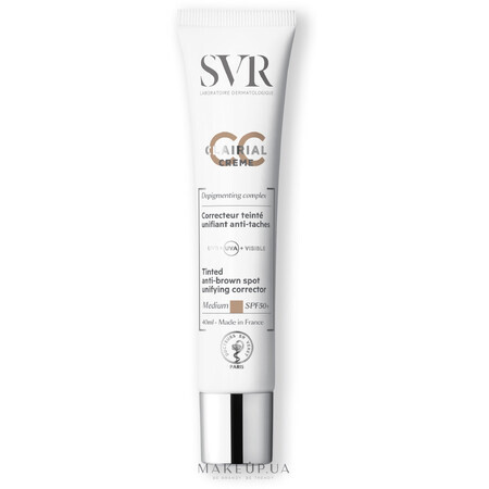 Corrective Cream SPF50 Medium Clairial CC, 40ml, SVR