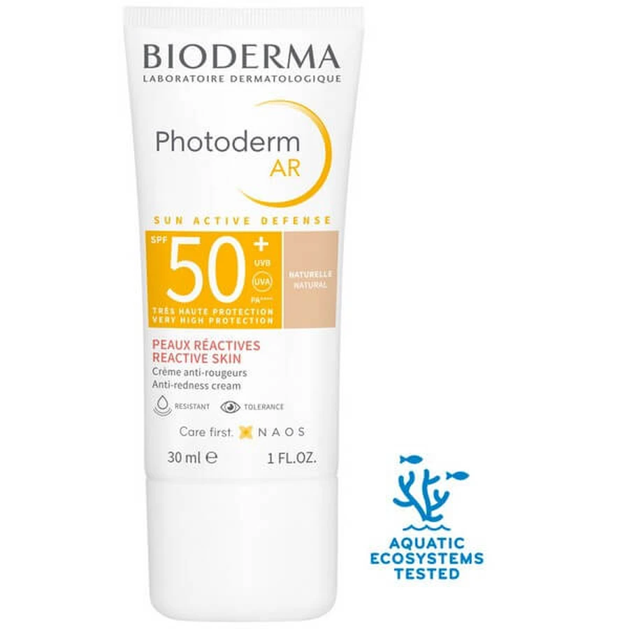 Bioderma Photoderm AR SPF50+ przeciw zaczerwienieniom dla skóry reaktywnej: ceny i cechy