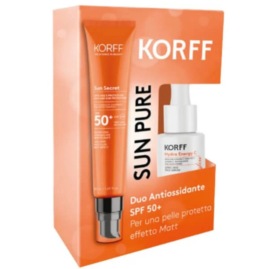 Korff Sun Pure anti-blemish fluid spf50+ en Hydra Energy serum