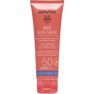 Apivita travel size Bee Sun Safe hydra fresh & body milk spf50