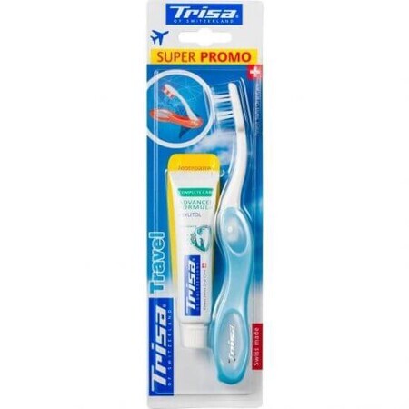 Set de brosse à dents et de dentifrice de voyage, Trisa