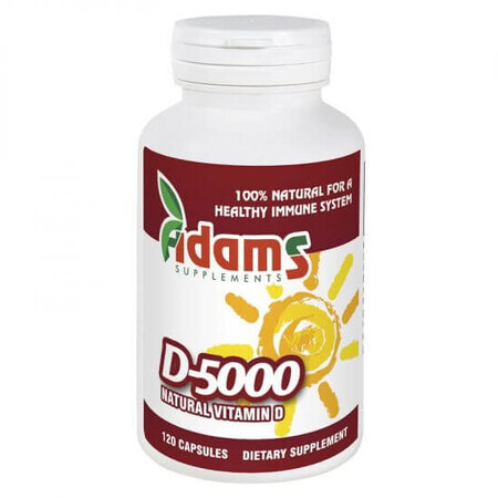 Vitamine D-5000, 120 gélules, Adams Vision