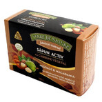 Actieve zeep met noten van houtskool, amandel, macadamia en chocolade 100 g, Verre de Nature