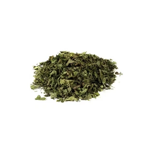 Melissa officinalis en tisana cortada de hierba y hojas