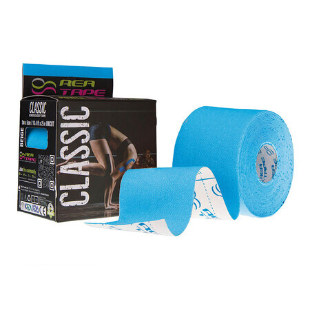 Premium Kinesiologisches Band blau, 5cm x 5m, REA Tape