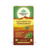 Tulsi Ashwagandha en groene thee, 25 zakjes, biologisch India