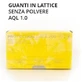 Guantes de látex sin polvo Medianos 100 unidades