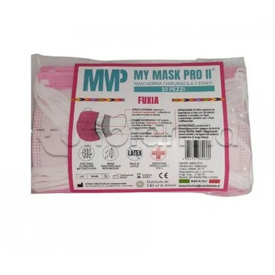 Mymask Pro Ii Chir Fuxia 10st