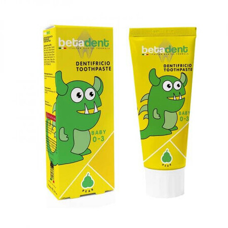 Dentifricio Betadent Baby 0-3 Pera, 75 ml, Betafarma