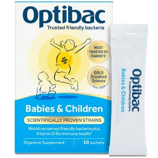 Probiótico para niños y bebés, 10 sobres, Optibac