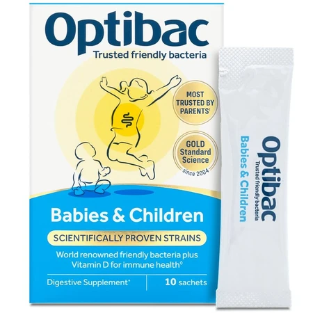 Probiótico para niños y bebés, 10 sobres, Optibac