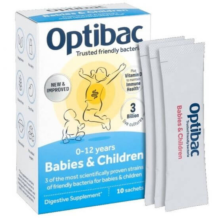 Probiotic pentru copii si sugari, 10 plicuri, Optibac