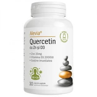 Quercetin mit Zn und Vitamin D3, 30 pflanzliche Kapseln, Alevia